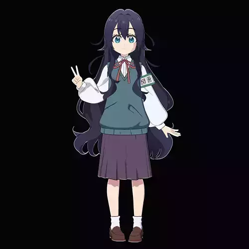 3d anime Shizuka model