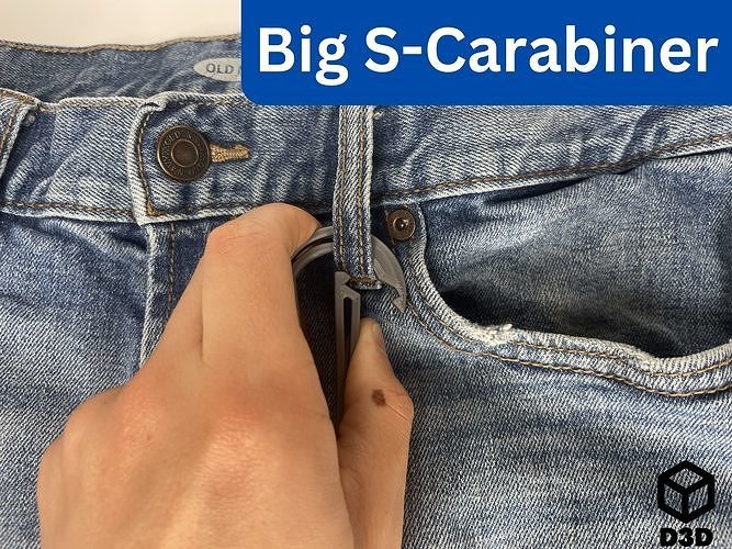 Big S-Carabiner V2 Free 3D print model