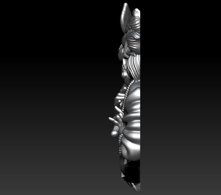 Radha Krishna Pendant 3D print model_7