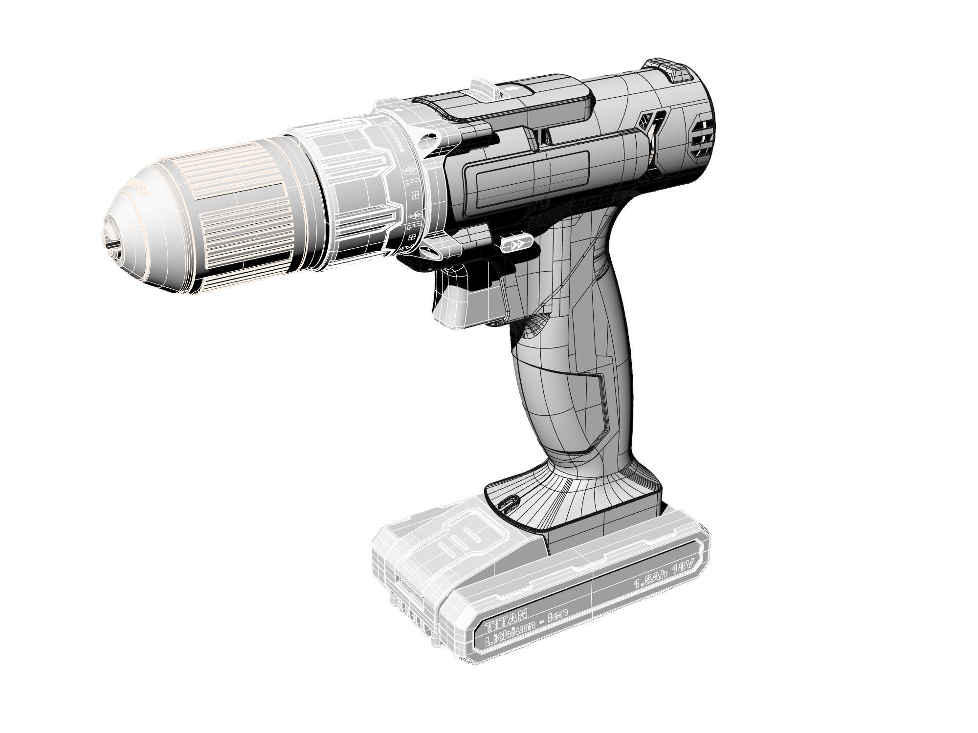  Hand Drill 09 3D model_8