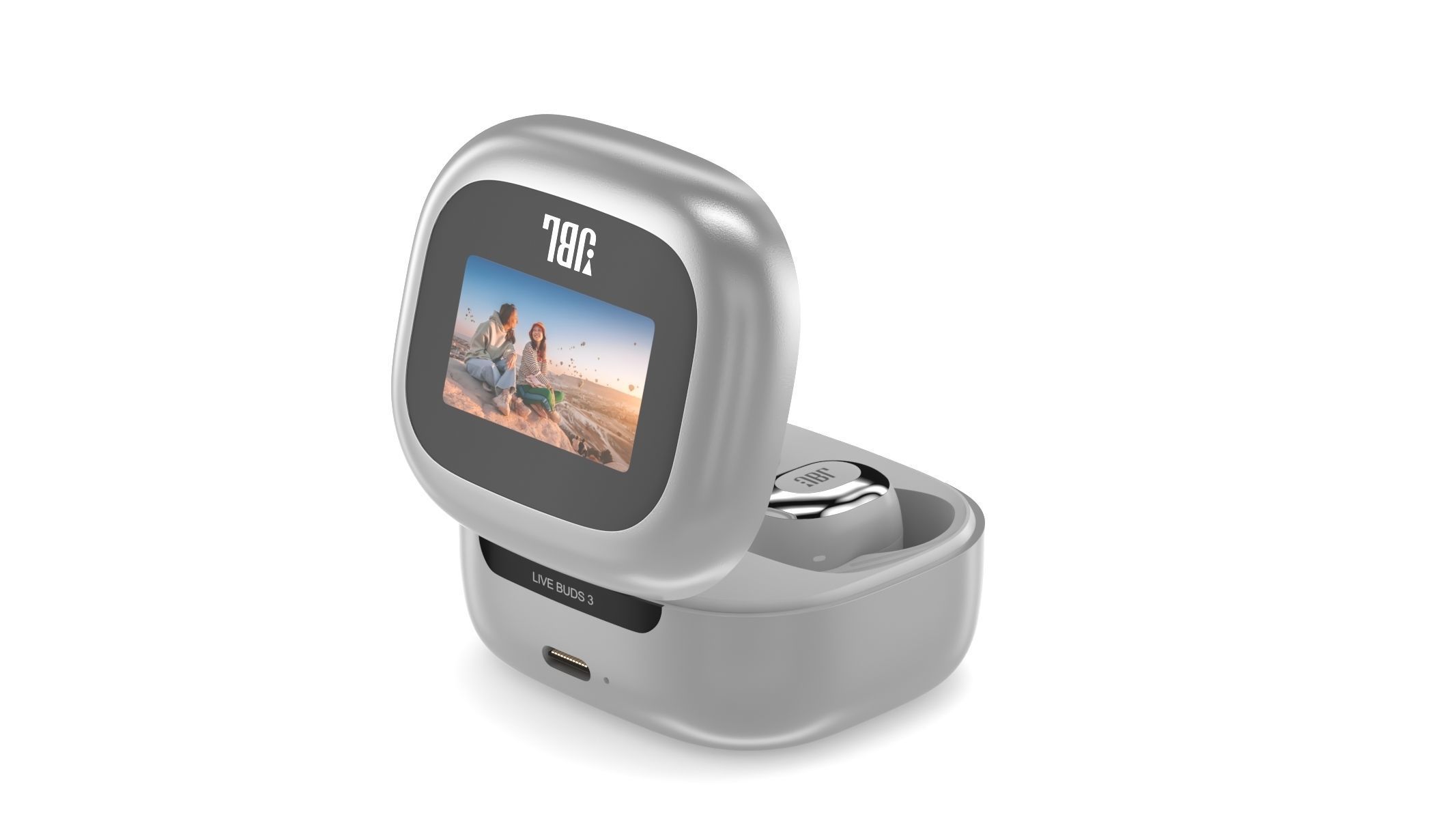 JBL Live 3 Buds White 3D model_3