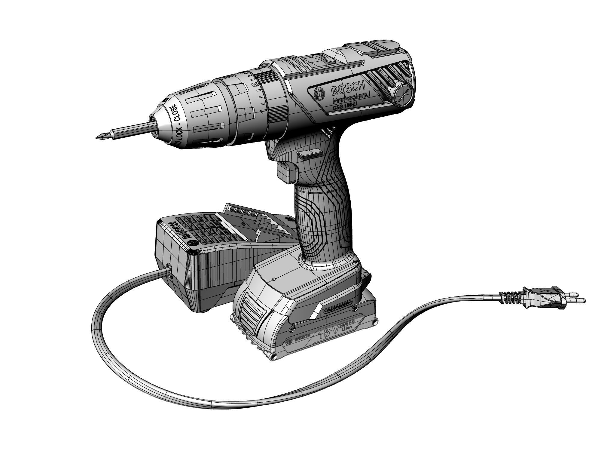  Hand Drill 11 3D model_6