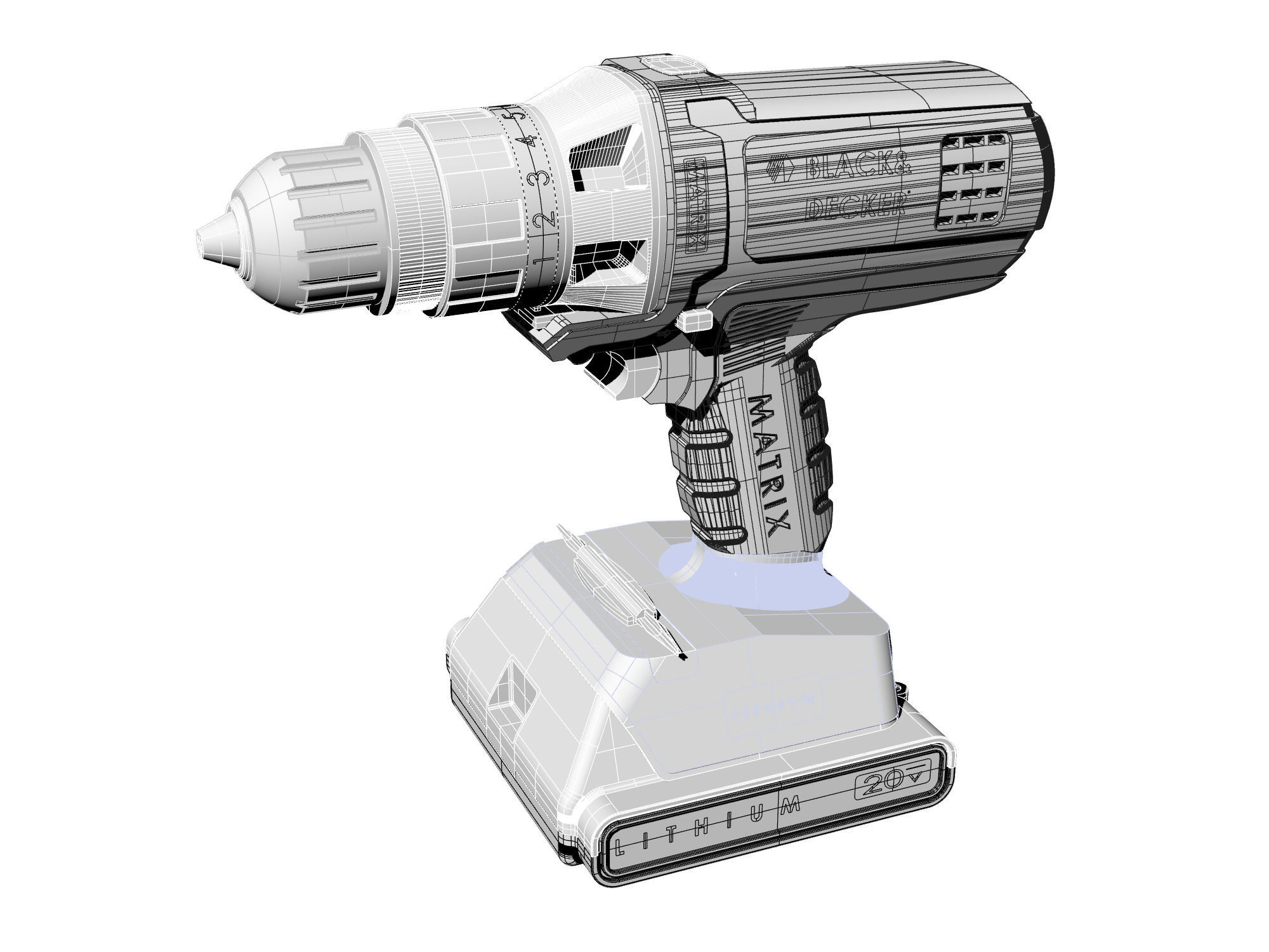  Hand Drill 12 3D model_6