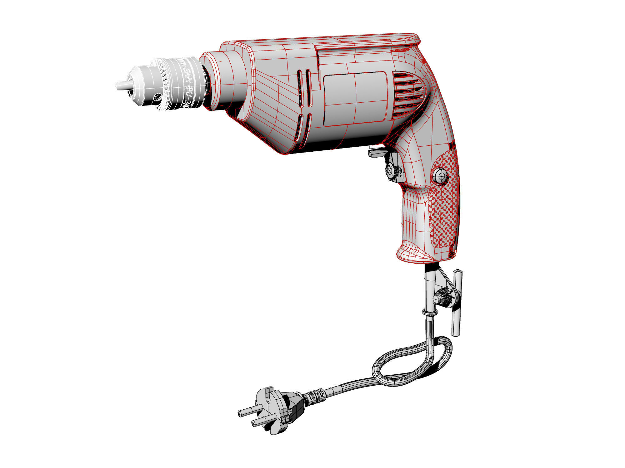  Hand Drill 13 3D model_7