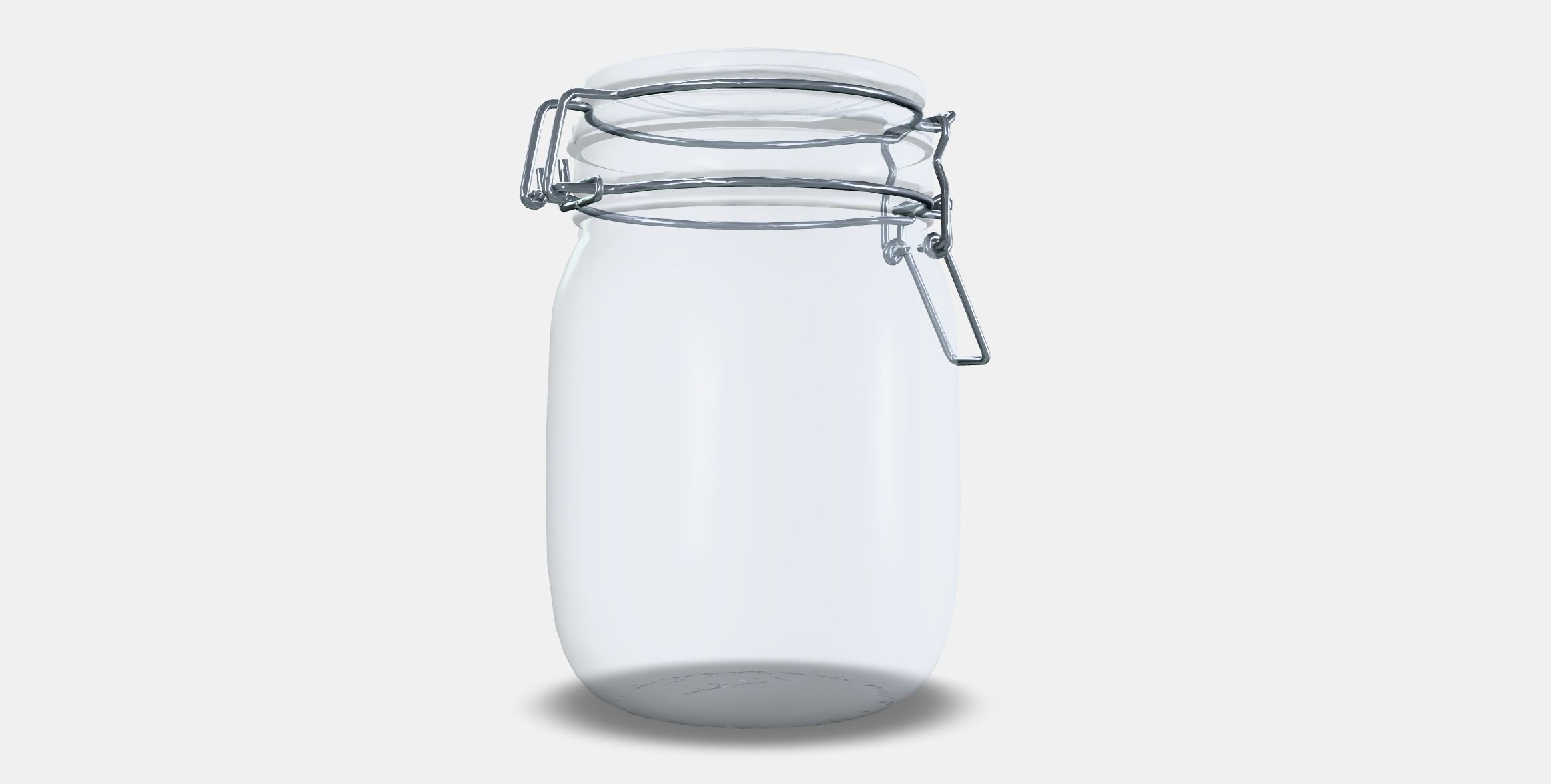 KORKEN Jar with lid 3 Low-poly 3D model_16
