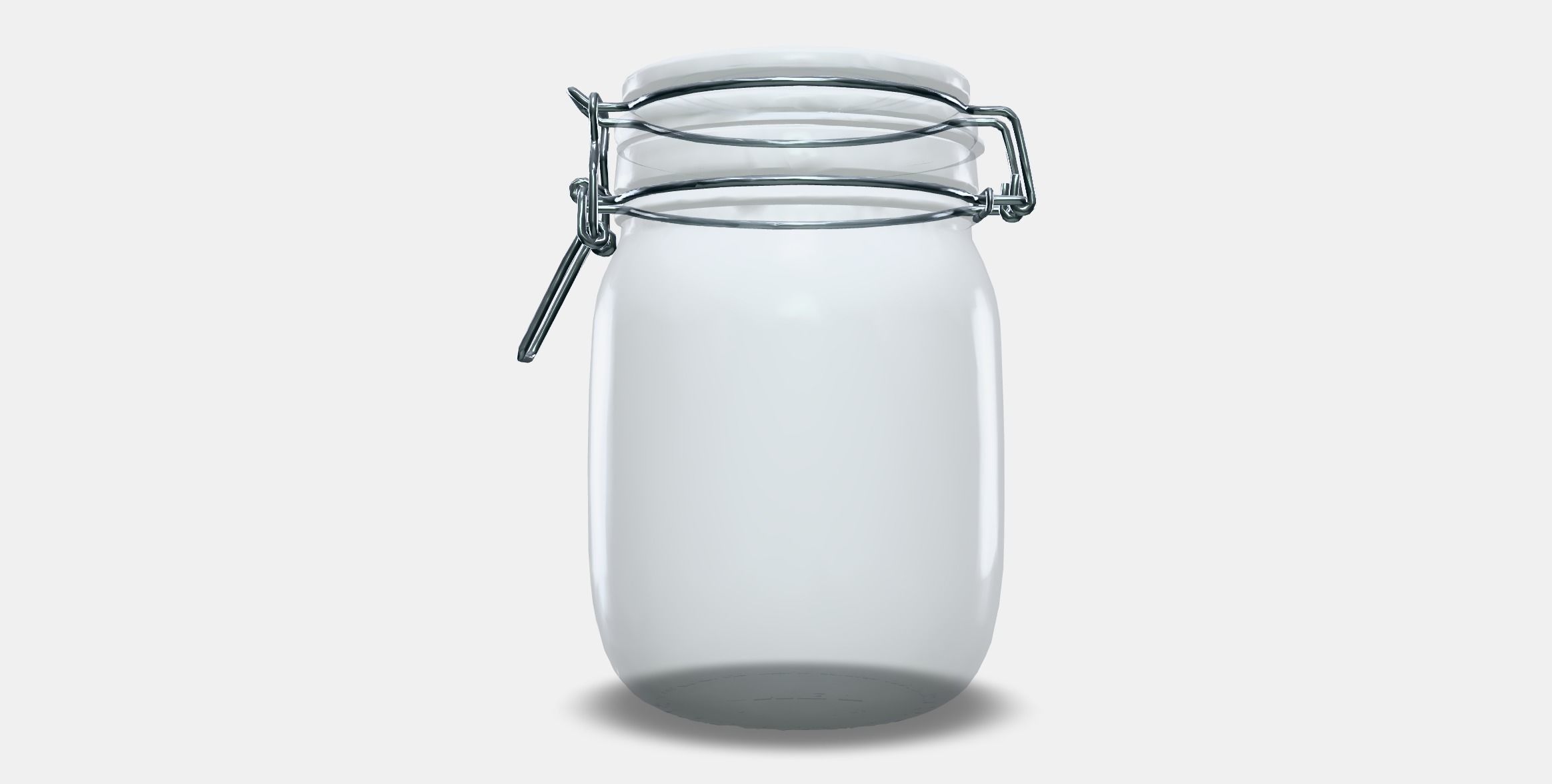 KORKEN Jar with lid 3 Low-poly 3D model_10