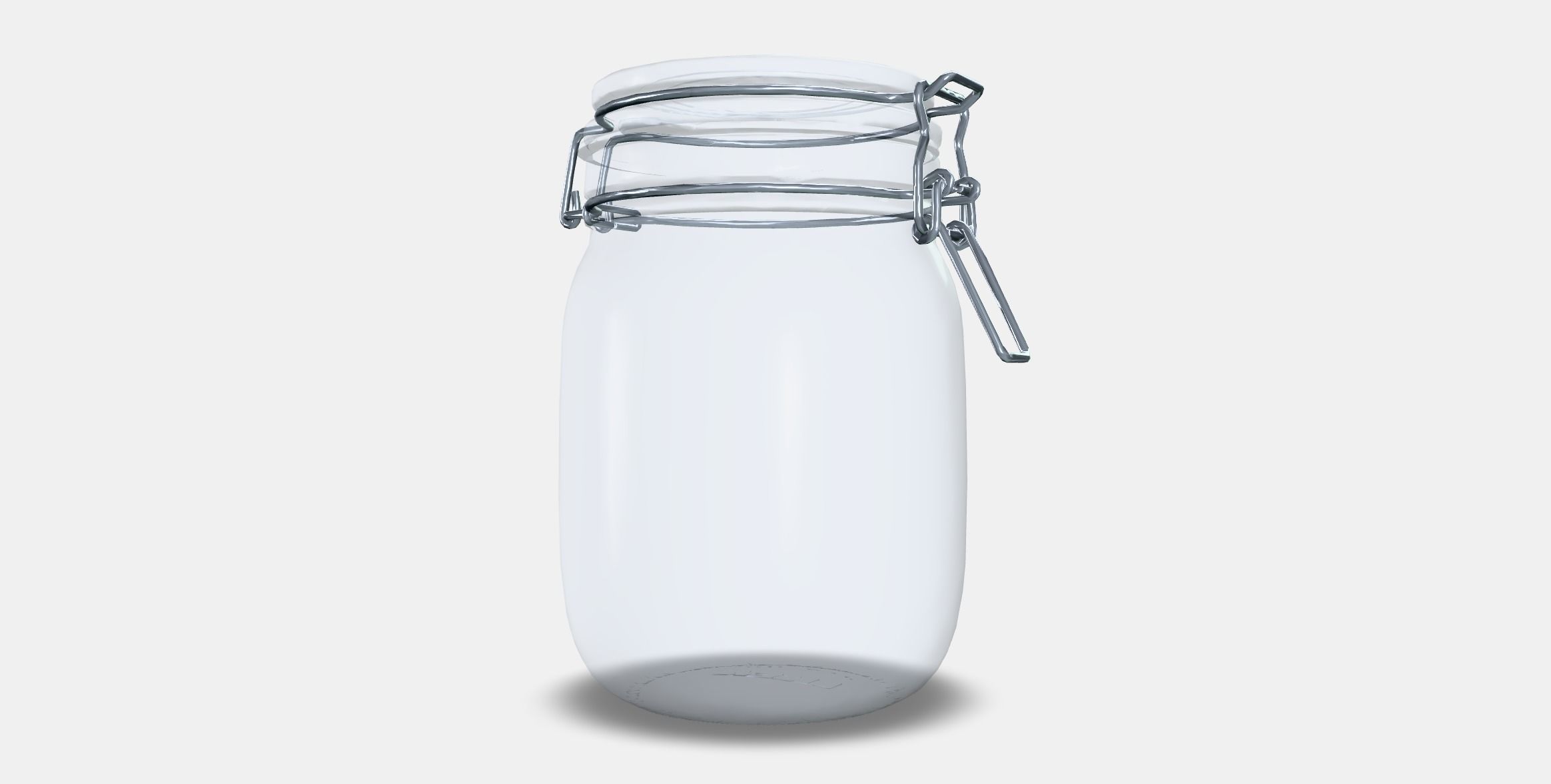 KORKEN Jar with lid 3 Low-poly 3D model_4