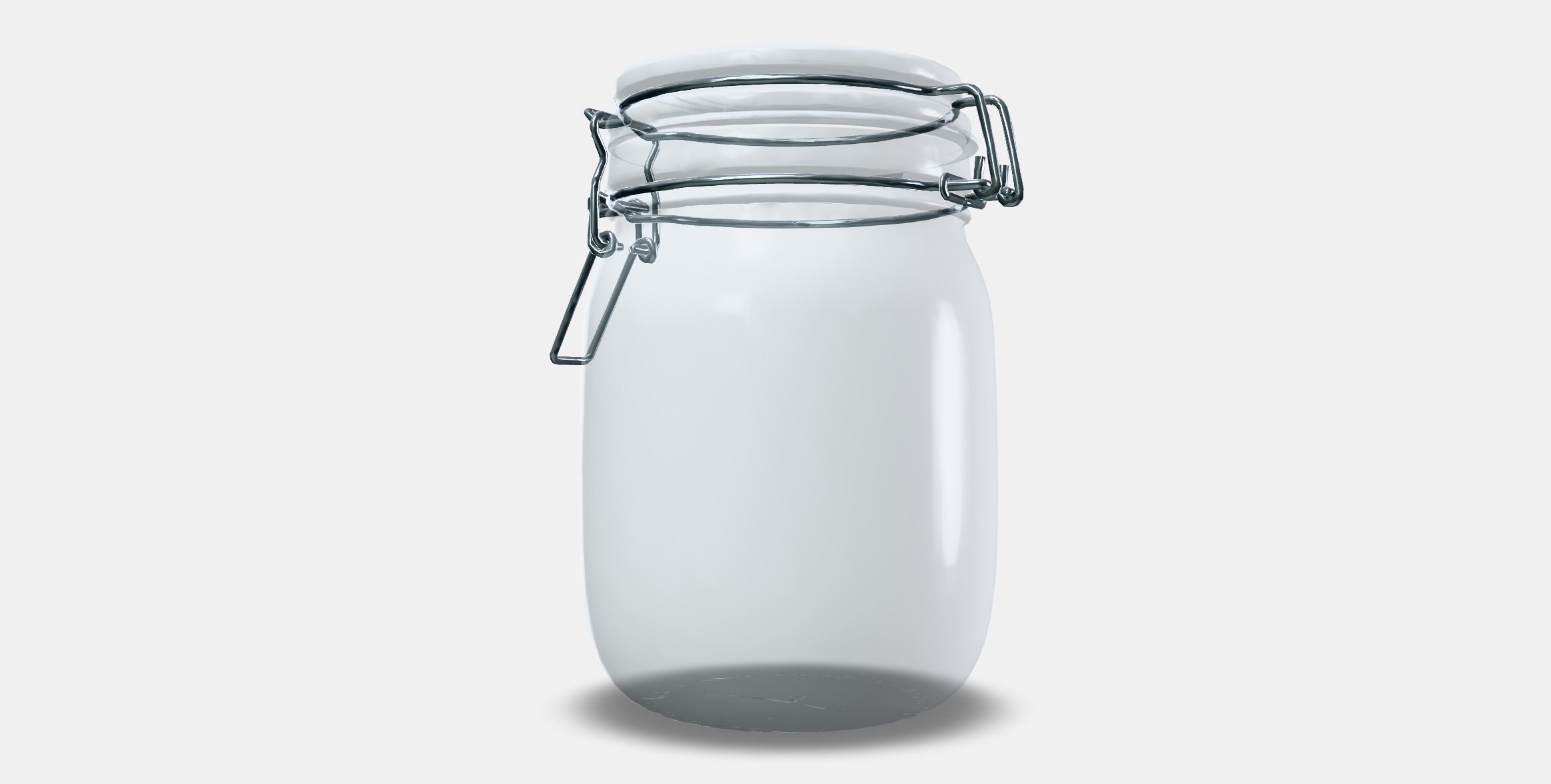 KORKEN Jar with lid 3 Low-poly 3D model_12