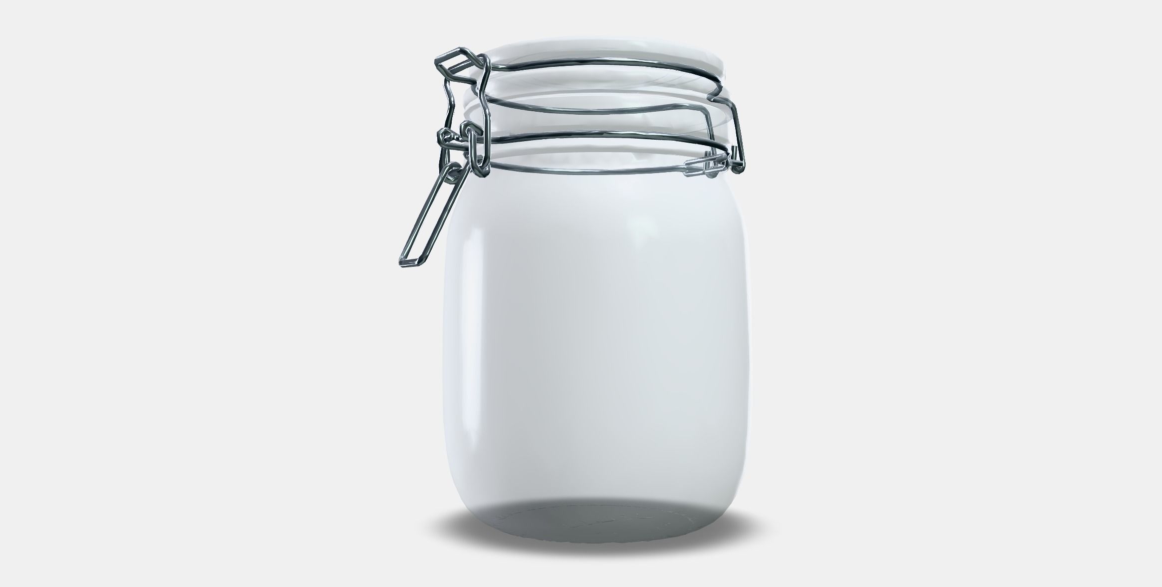 KORKEN Jar with lid 3 Low-poly 3D model_2