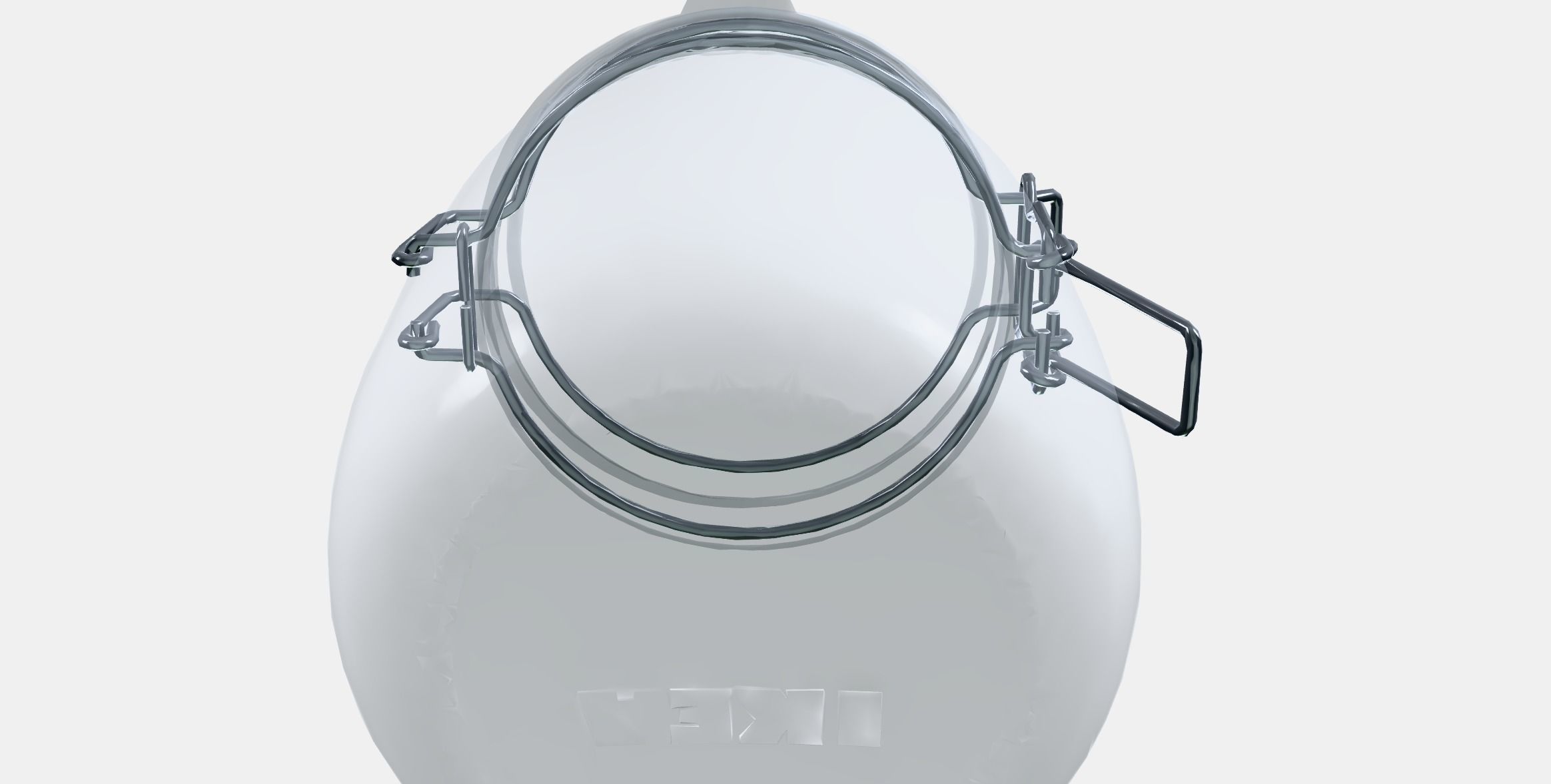 KORKEN Jar with lid 3 Low-poly 3D model_7