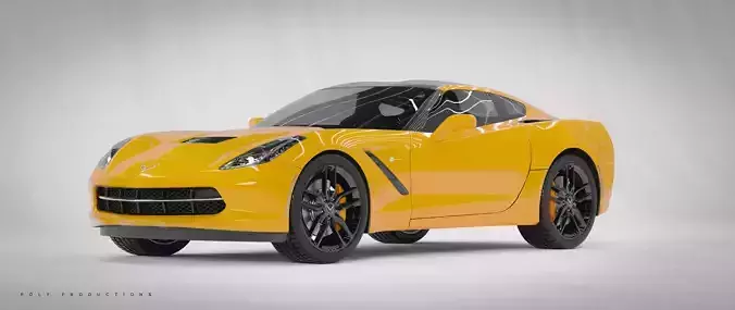 Corvette Stingray Realistic 3D Model