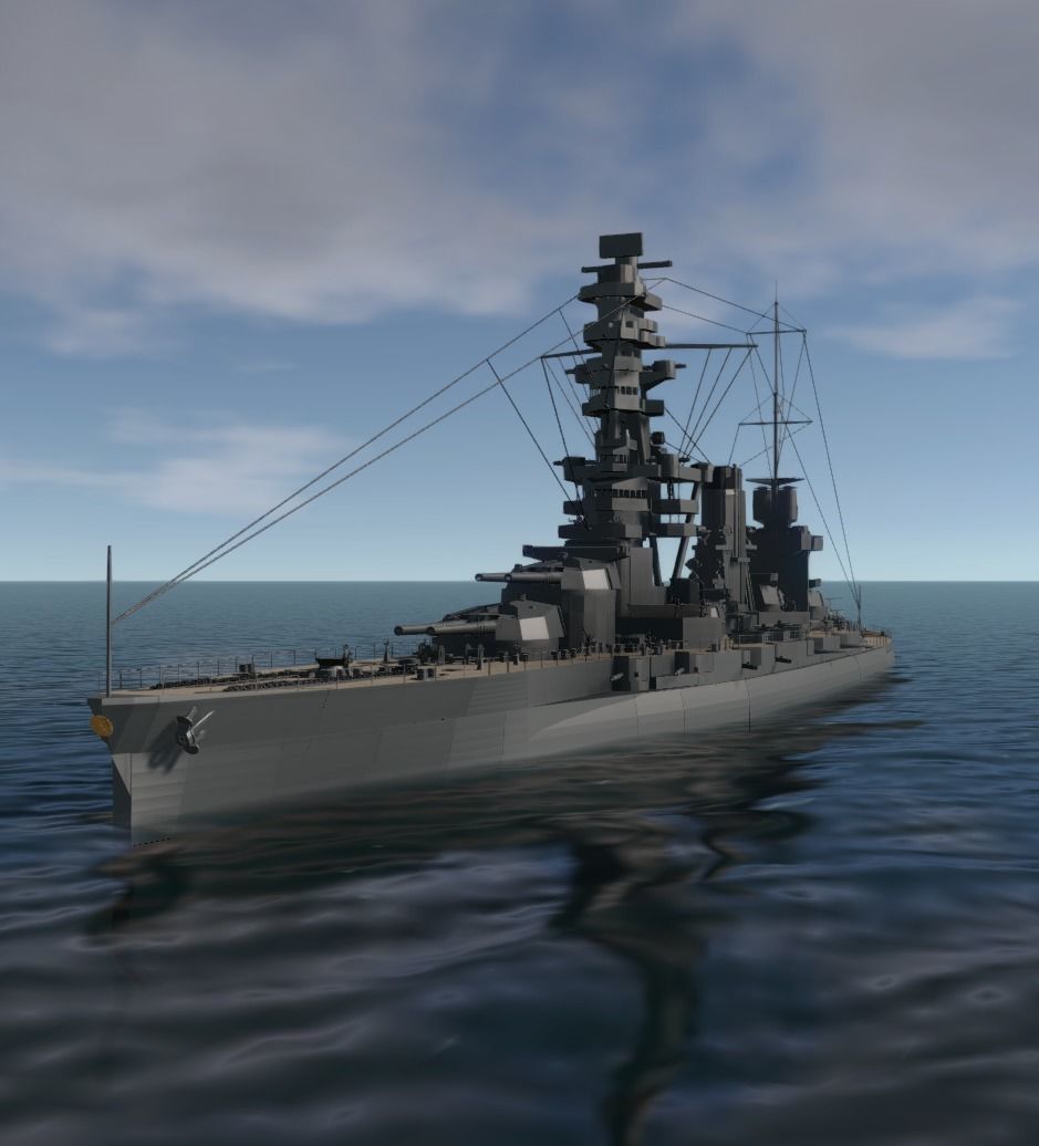 JAPANESE BATTLESHIP FUSO 3D MODEL 3D model_1