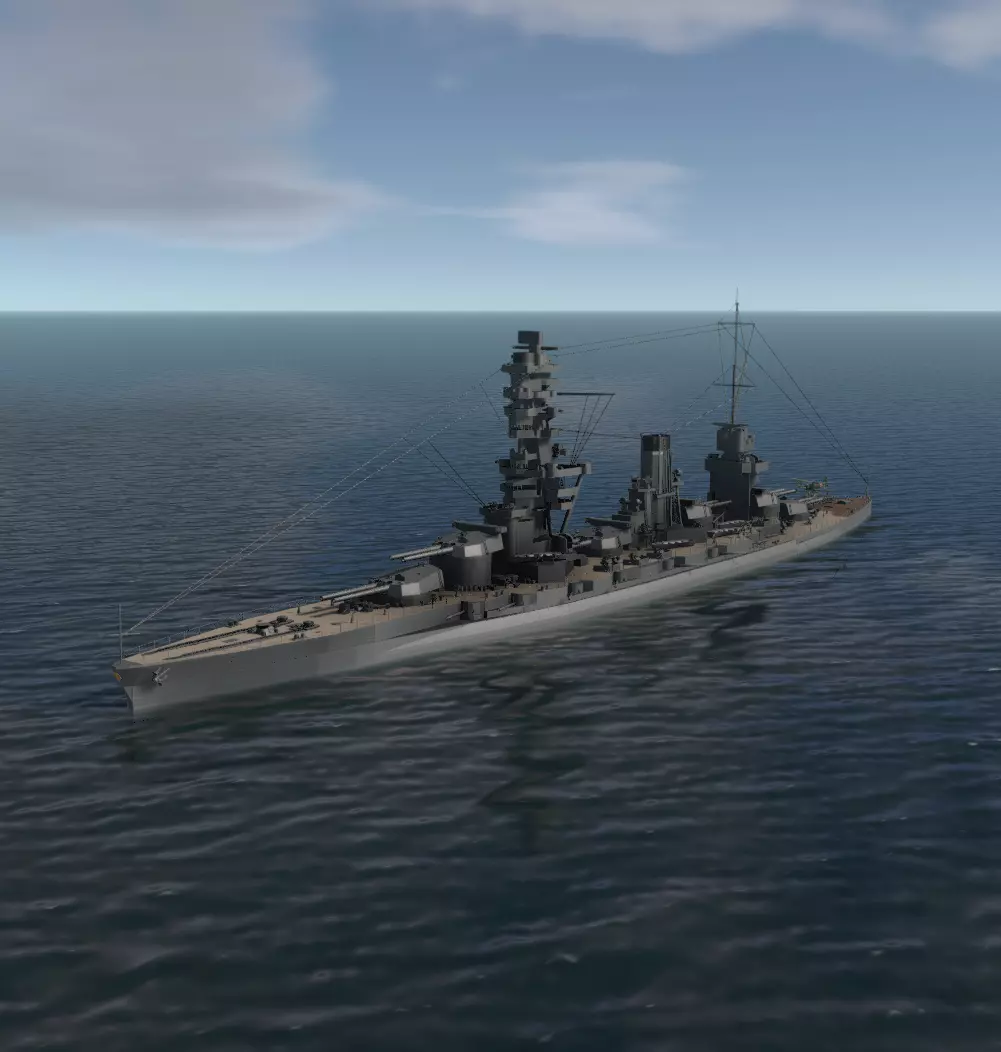 JAPANESE BATTLESHIP FUSO 3D MODEL 3D model_0