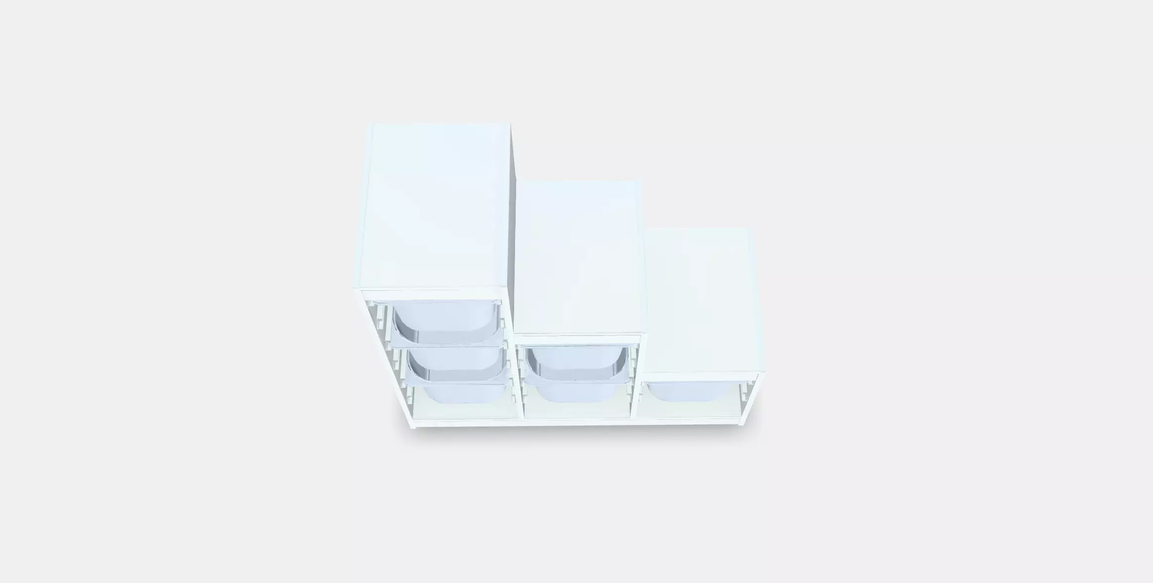 TROFAST storage lineup Low-poly 3D model_0