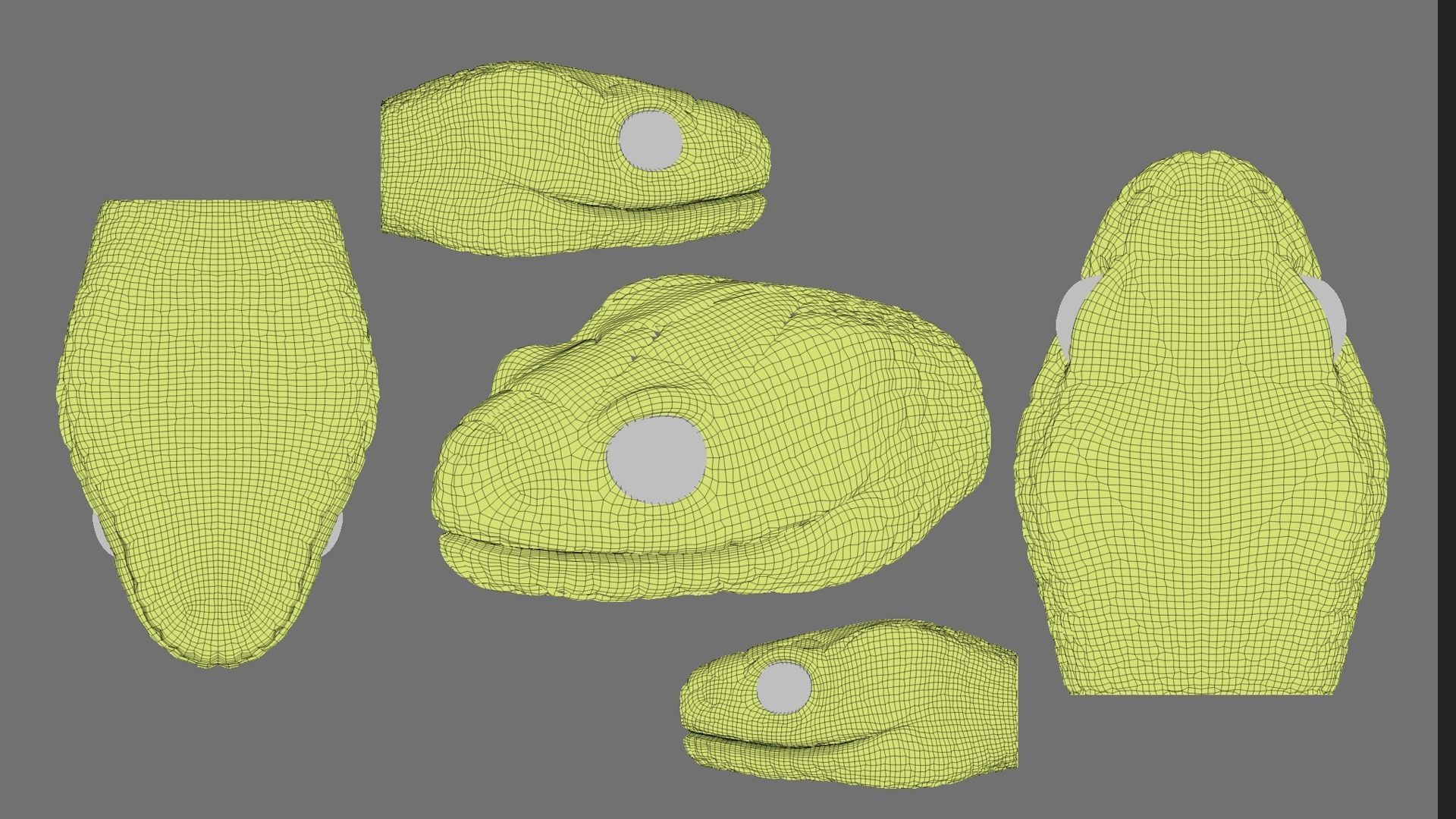highly detailed Snake head 3D model_6