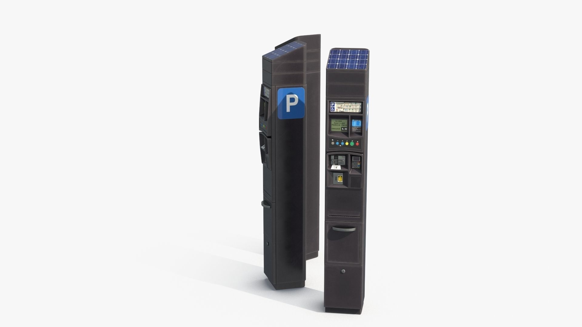 Parking Meter Low-poly 3D model_12