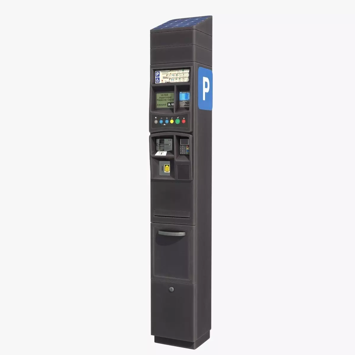 Parking Meter Low-poly 3D model_0