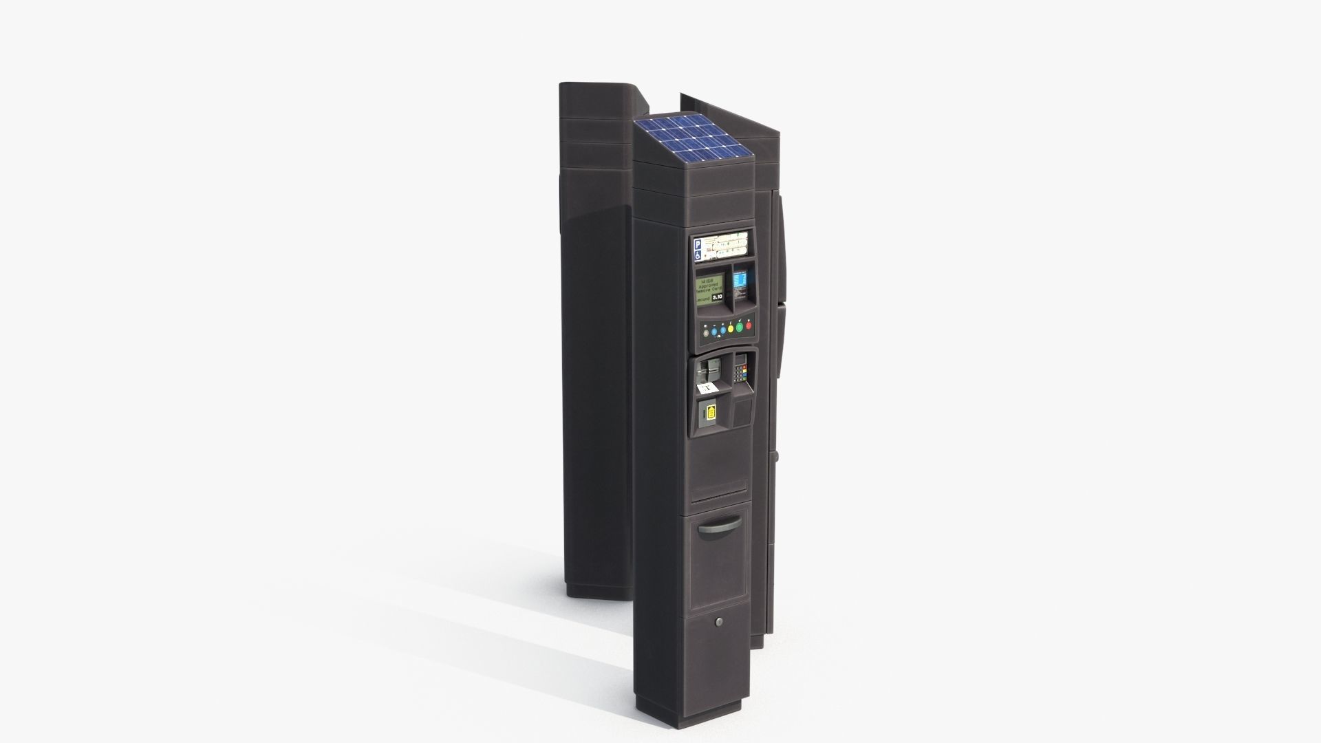 Parking Meter Low-poly 3D model_9