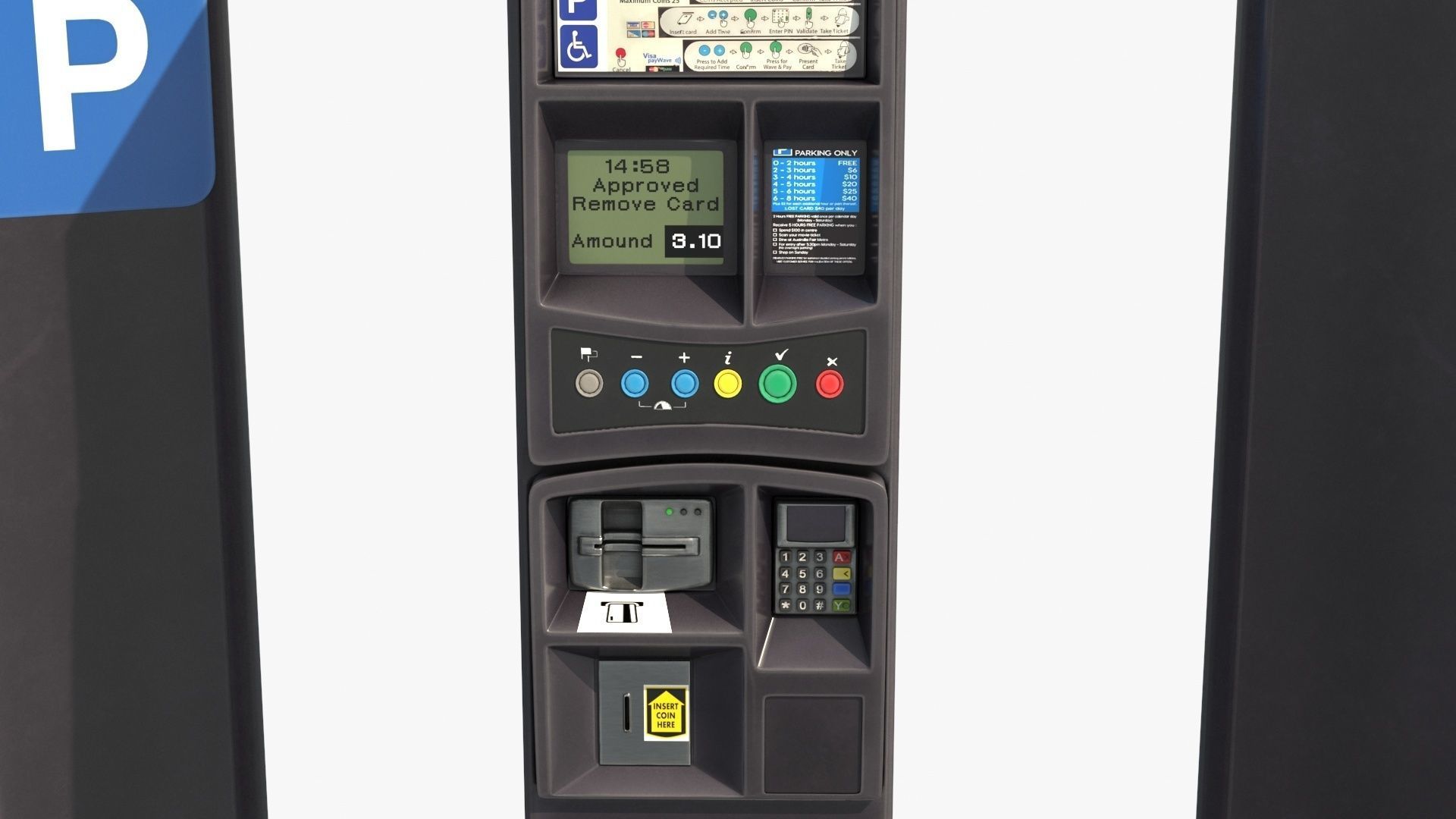 Parking Meter Low-poly 3D model_4