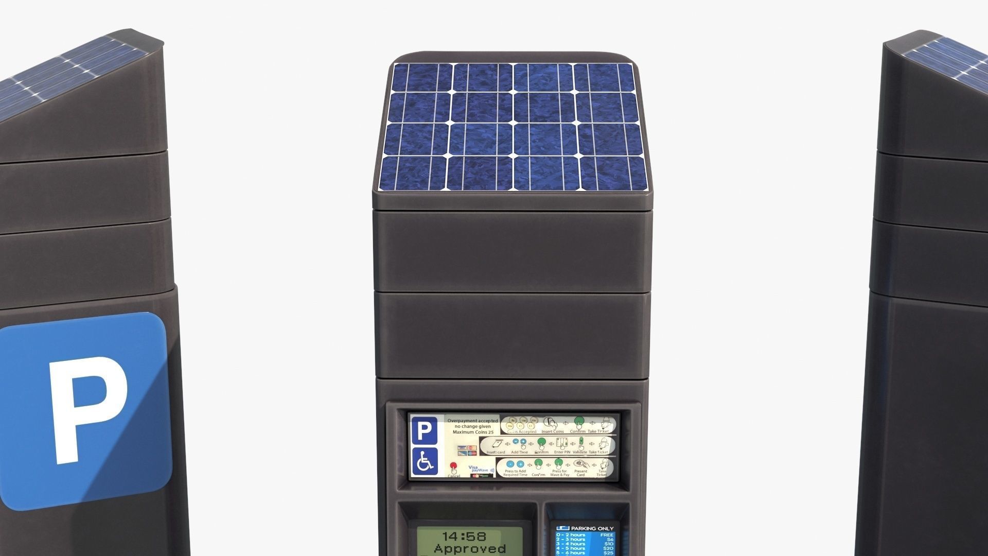 Parking Meter Low-poly 3D model_3