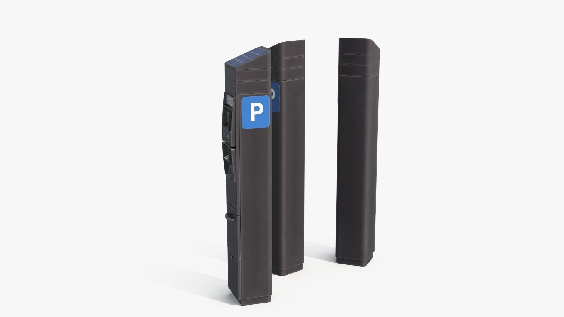 Parking Meter Low-poly 3D model_11