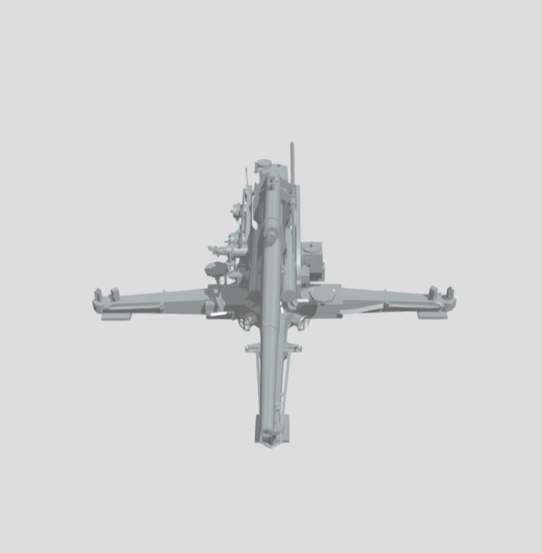 GERMAN 88 CM FLAK WW2 AA GUN 3D model_2