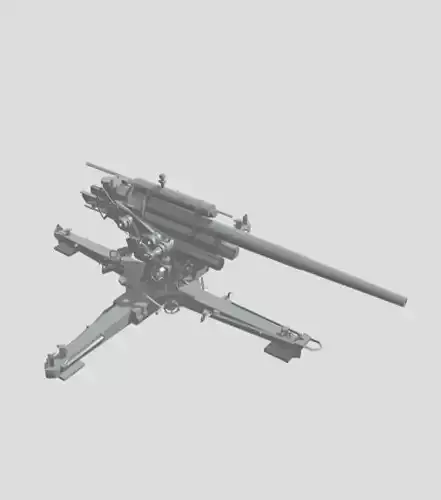 GERMAN 88 CM FLAK WW2 AA GUN 3D model GERMAN 88 CM FLAK WW2 AA GUN 3D model