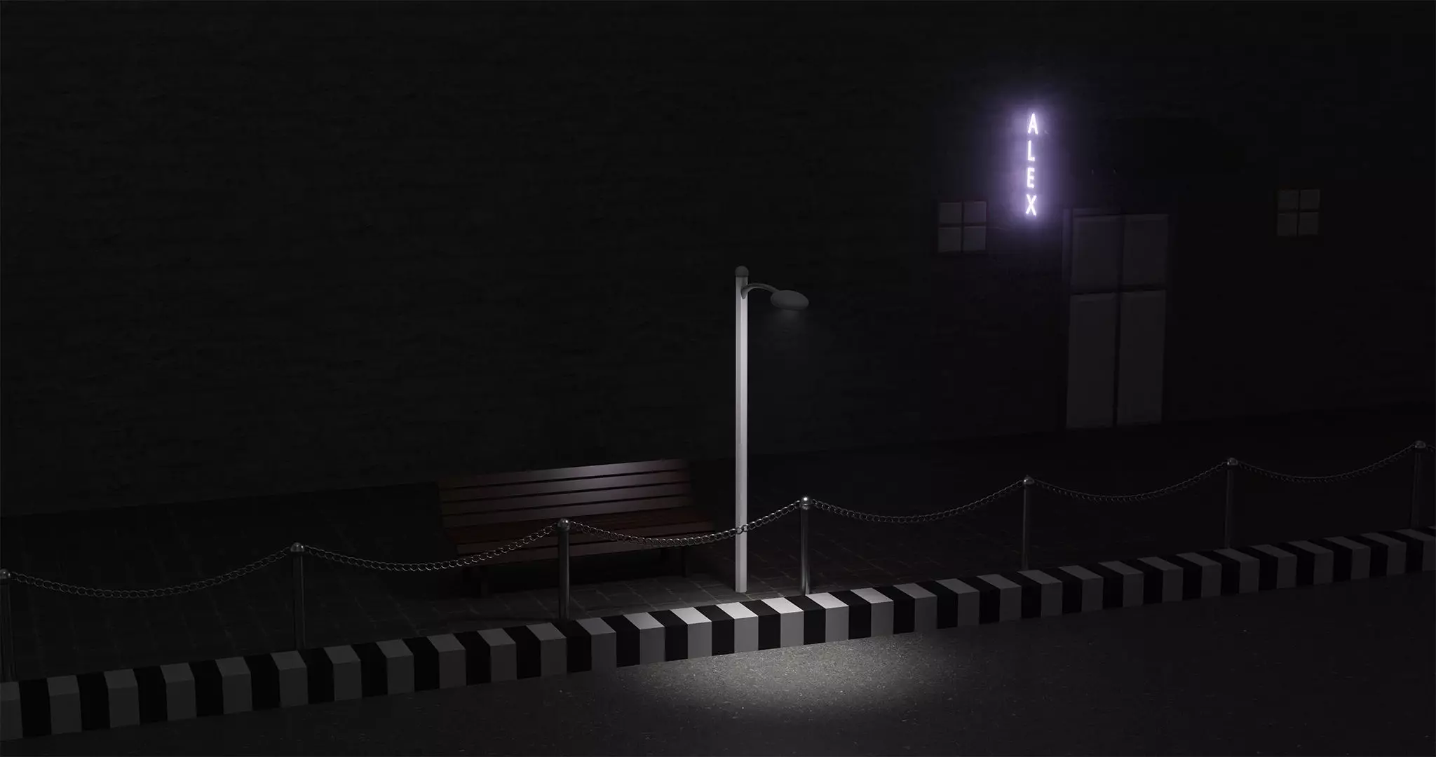 Street lamp Free 3D model_0