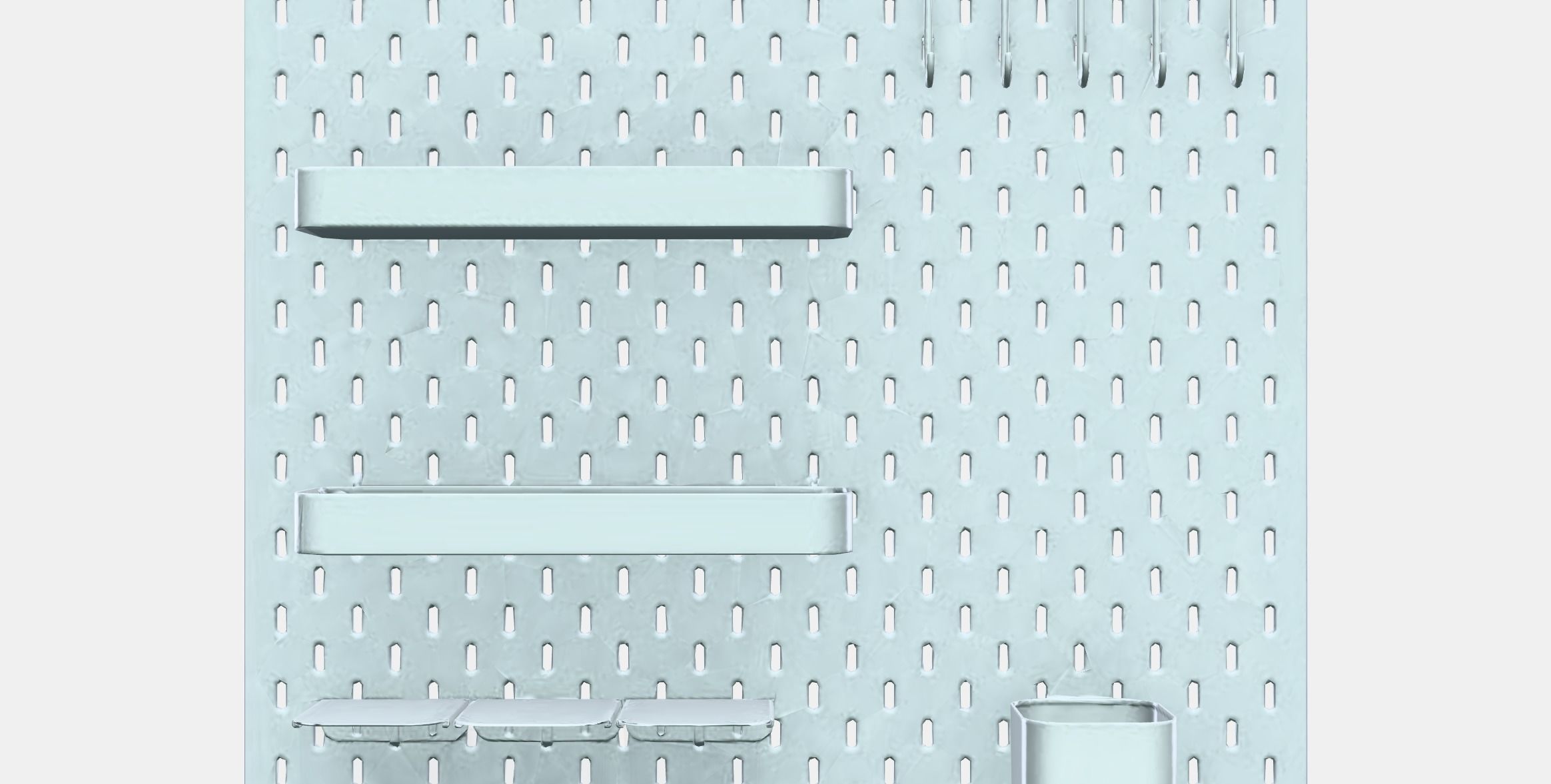 SKADIS Pegboard combination Low-poly 3D model_11