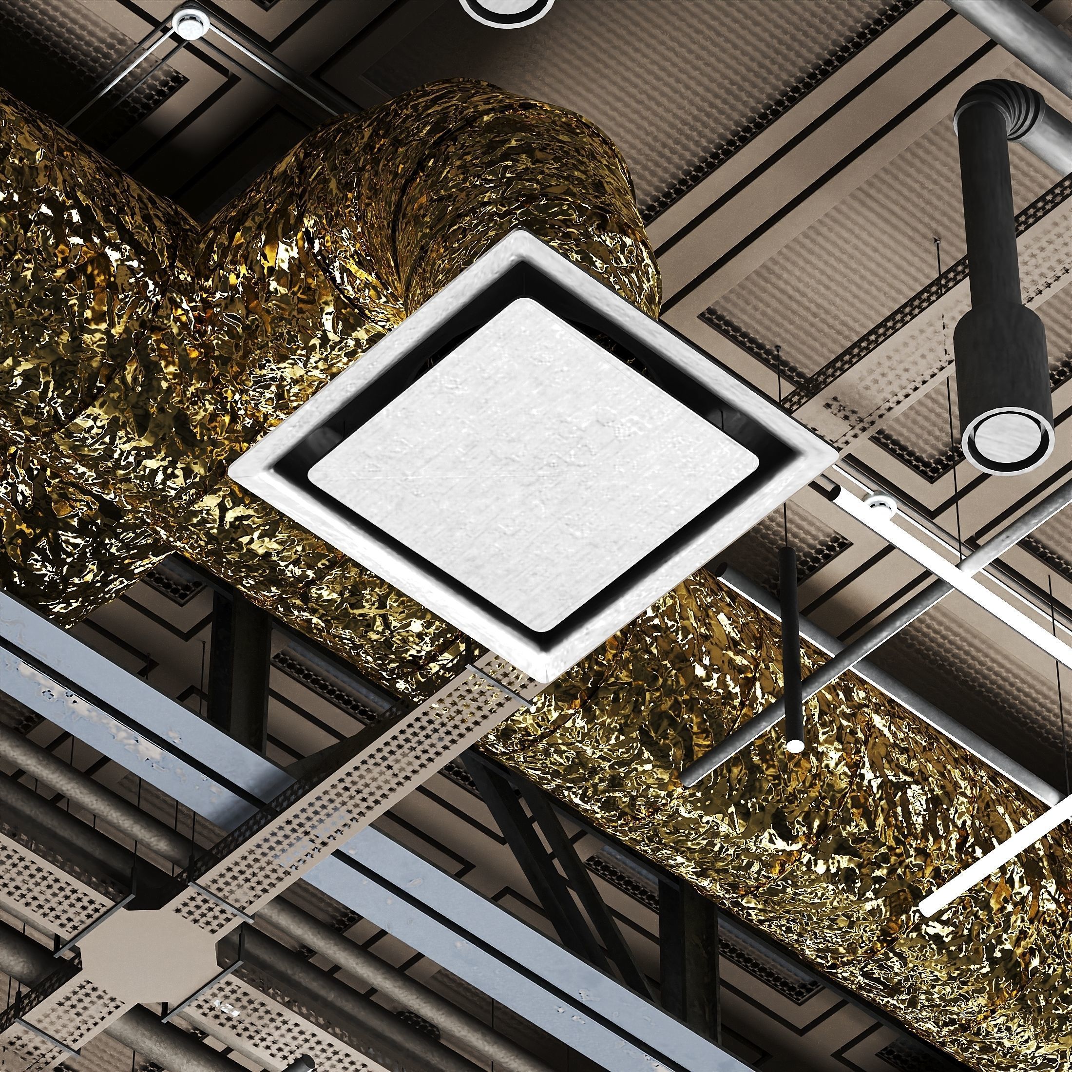 Ventilation system 3D model_2