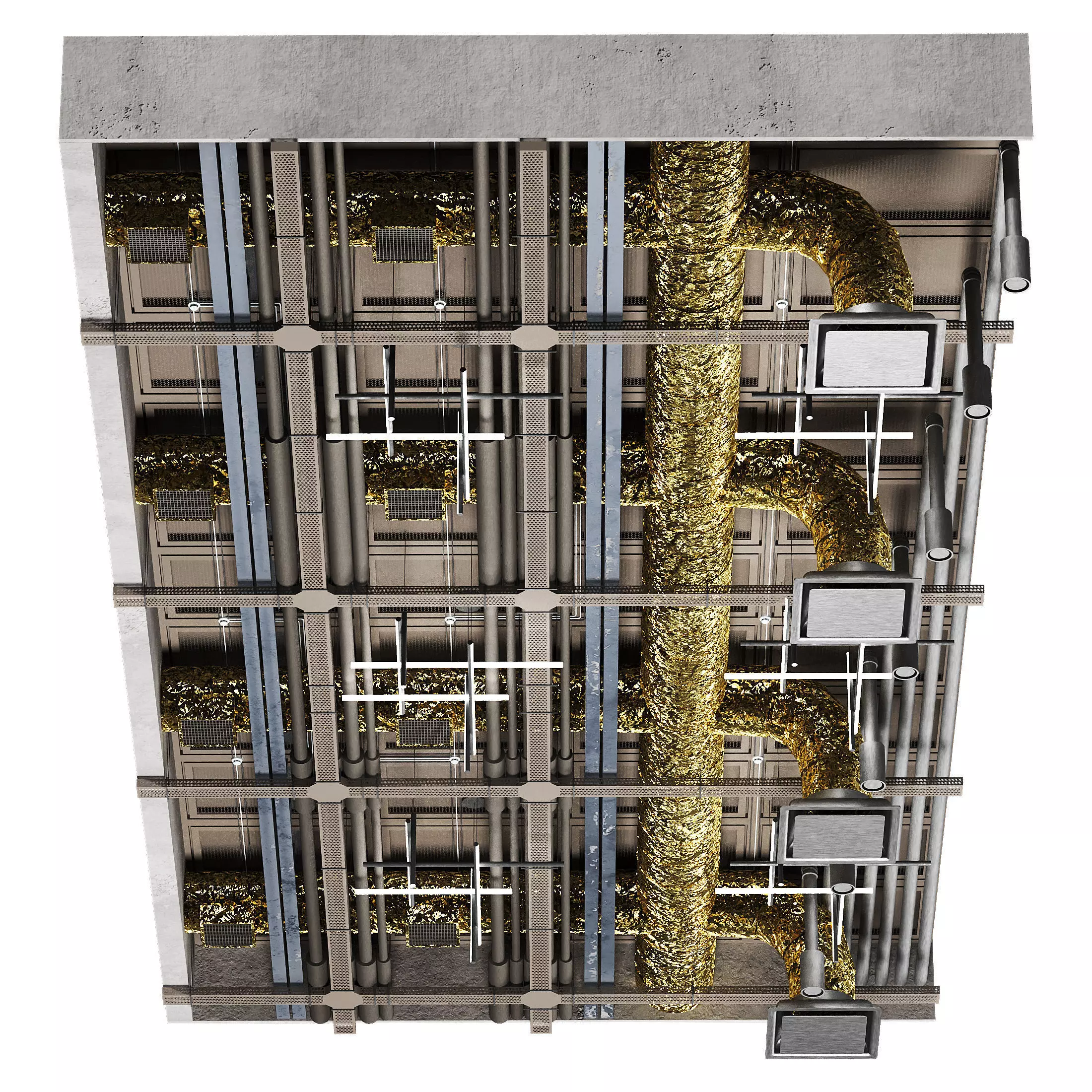 Ventilation system 3D model_0