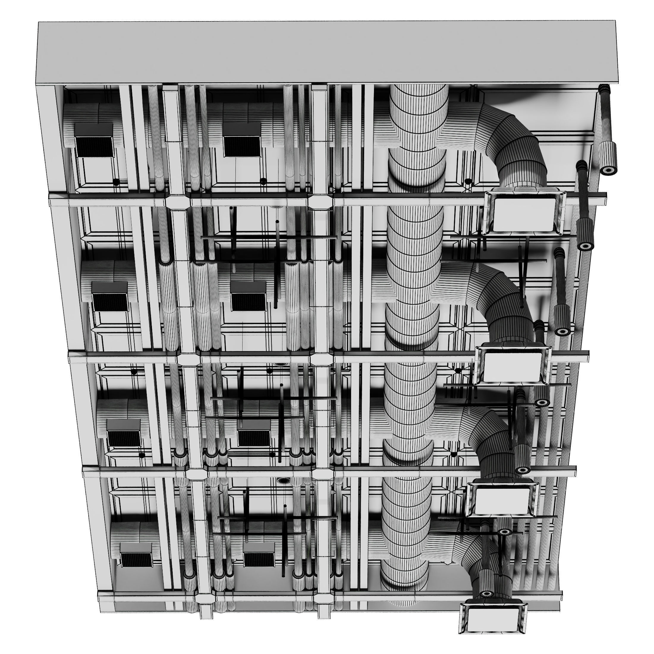 Ventilation system 3D model_1