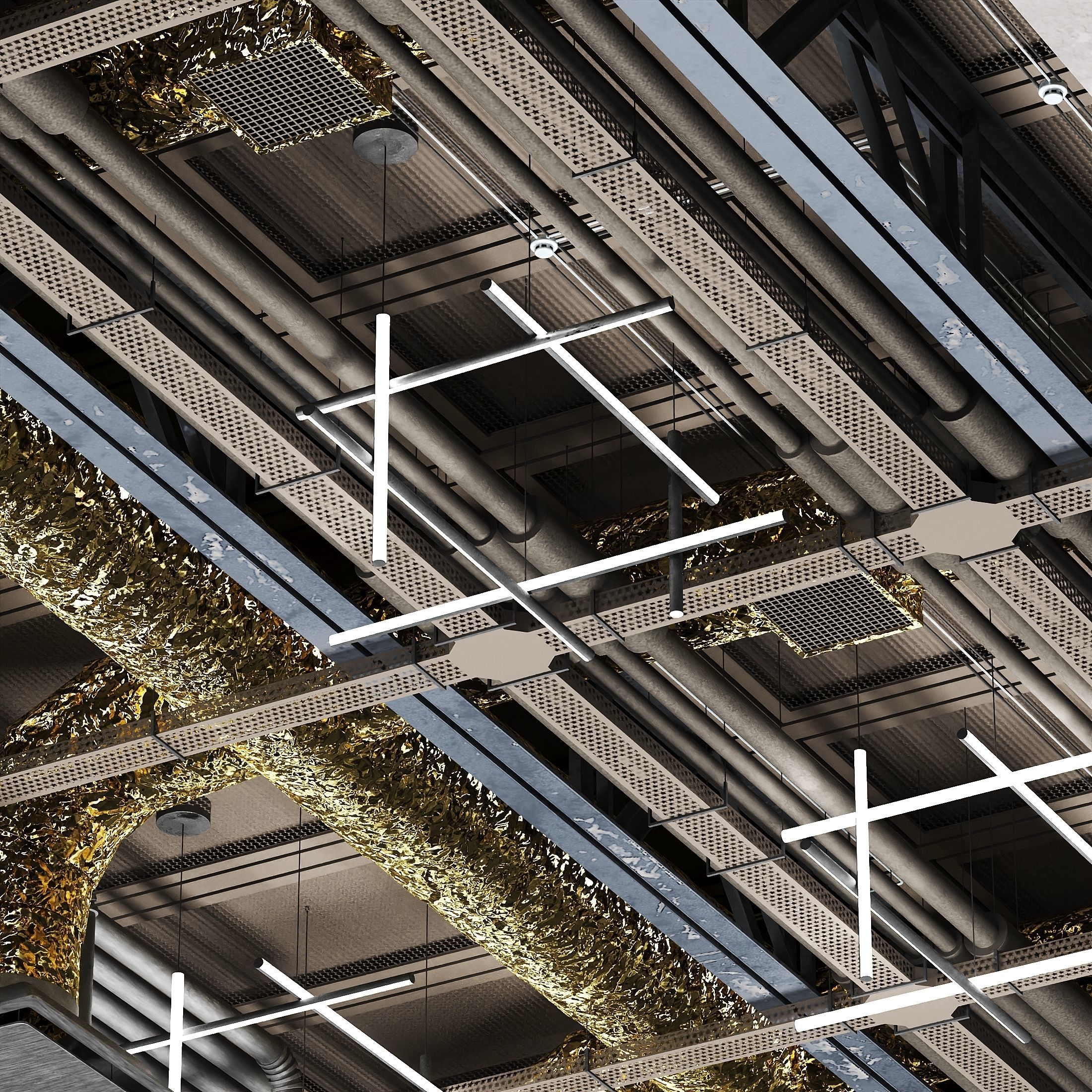 Ventilation system 3D model_3