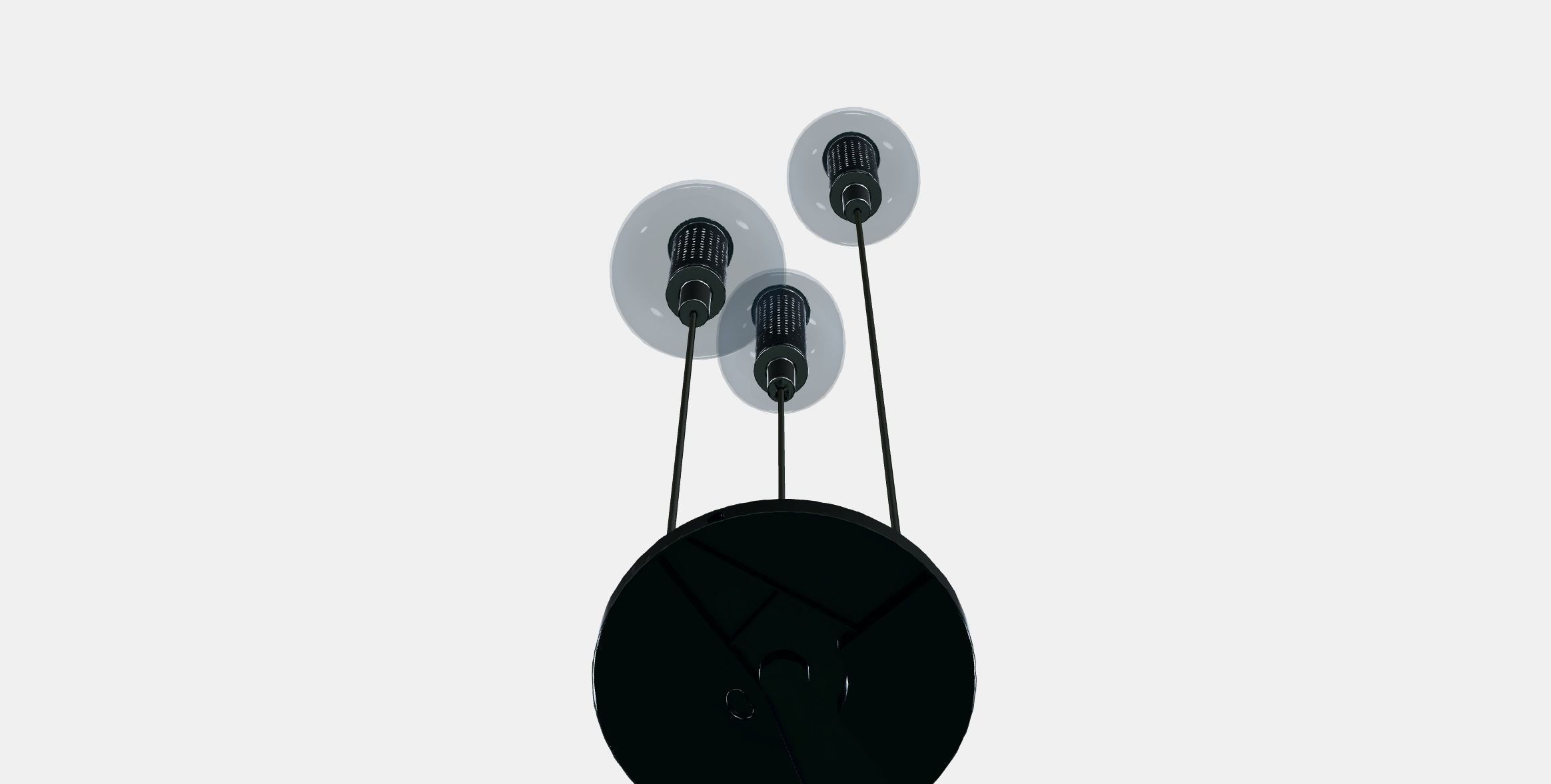 HOGVIND Ceiling lamp for 3 lamps Low-poly 3D model_8