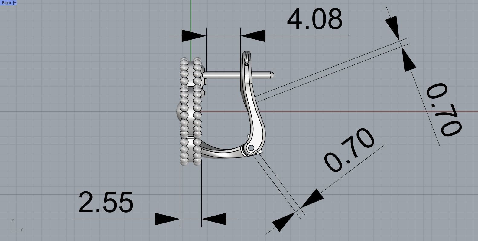 Van Cleef Earrings lightweight 3D print model_26