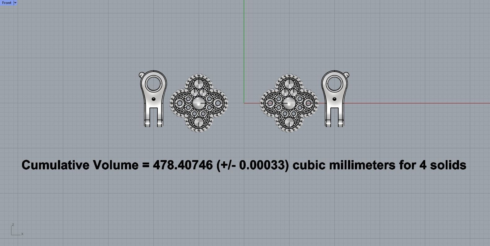 Van Cleef Earrings lightweight 3D print model_29