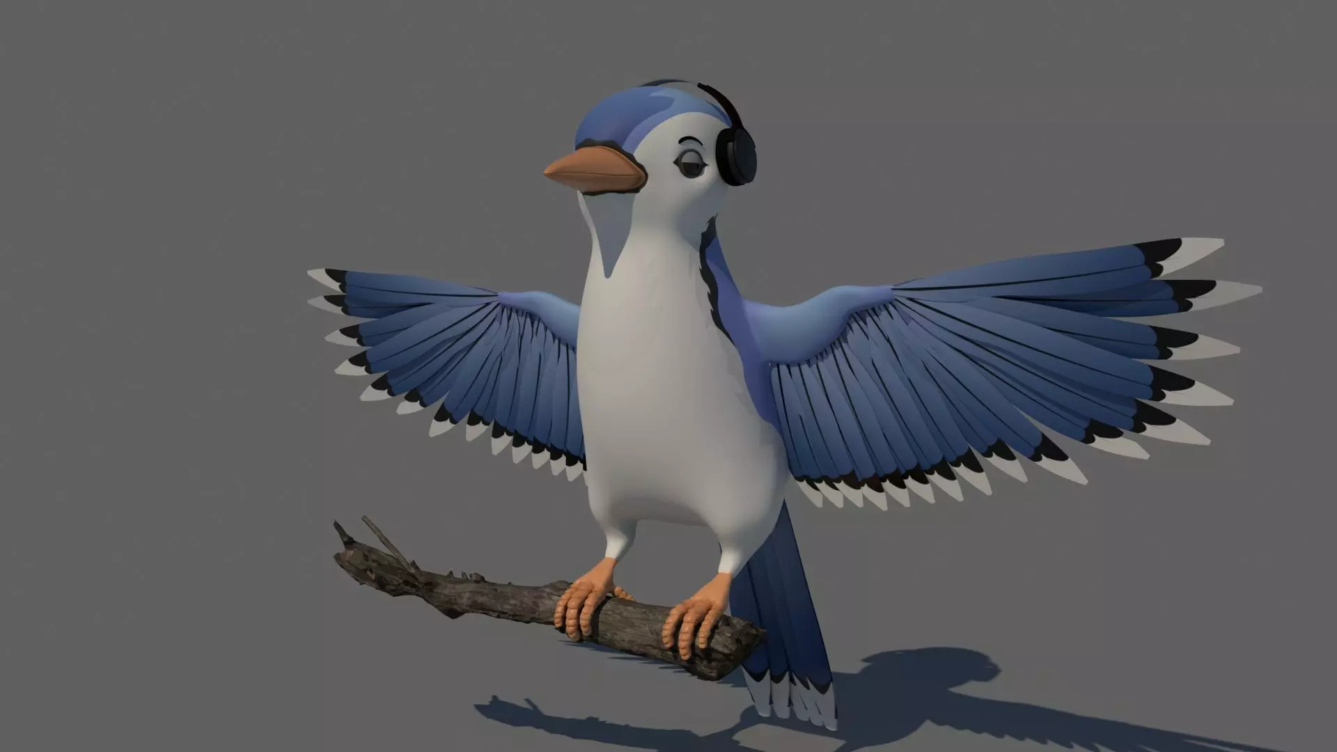 Bird Rigged Low-poly 3D model_0