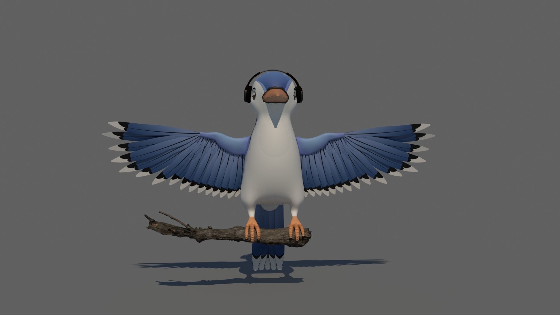 Bird Rigged Low-poly 3D model_7
