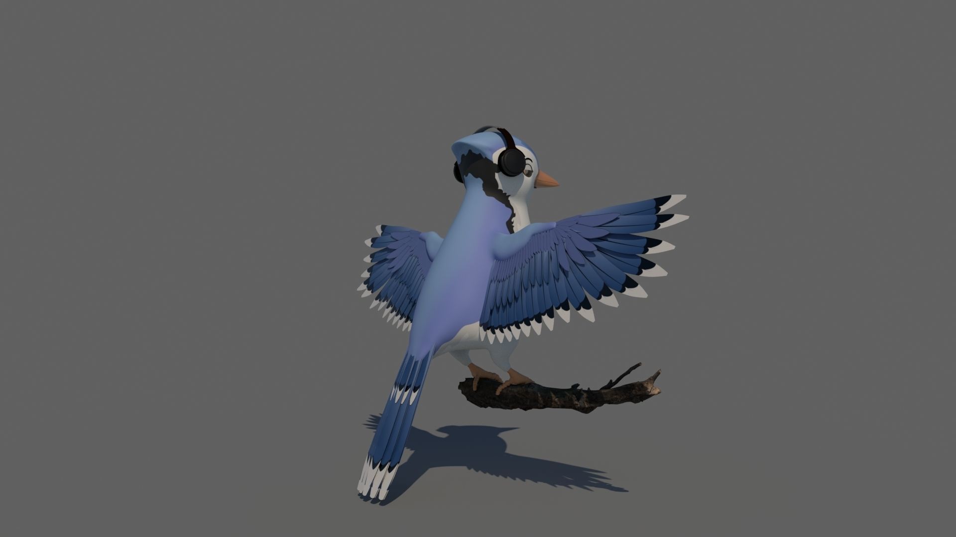 Bird Rigged Low-poly 3D model_14