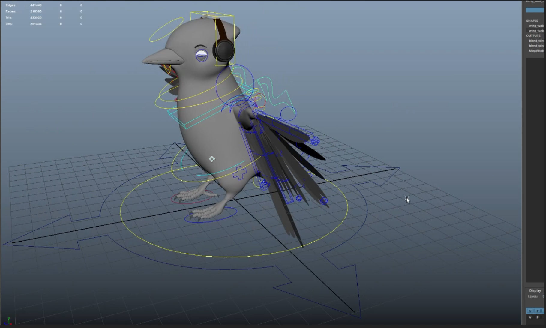 Bird Rigged Low-poly 3D model_11