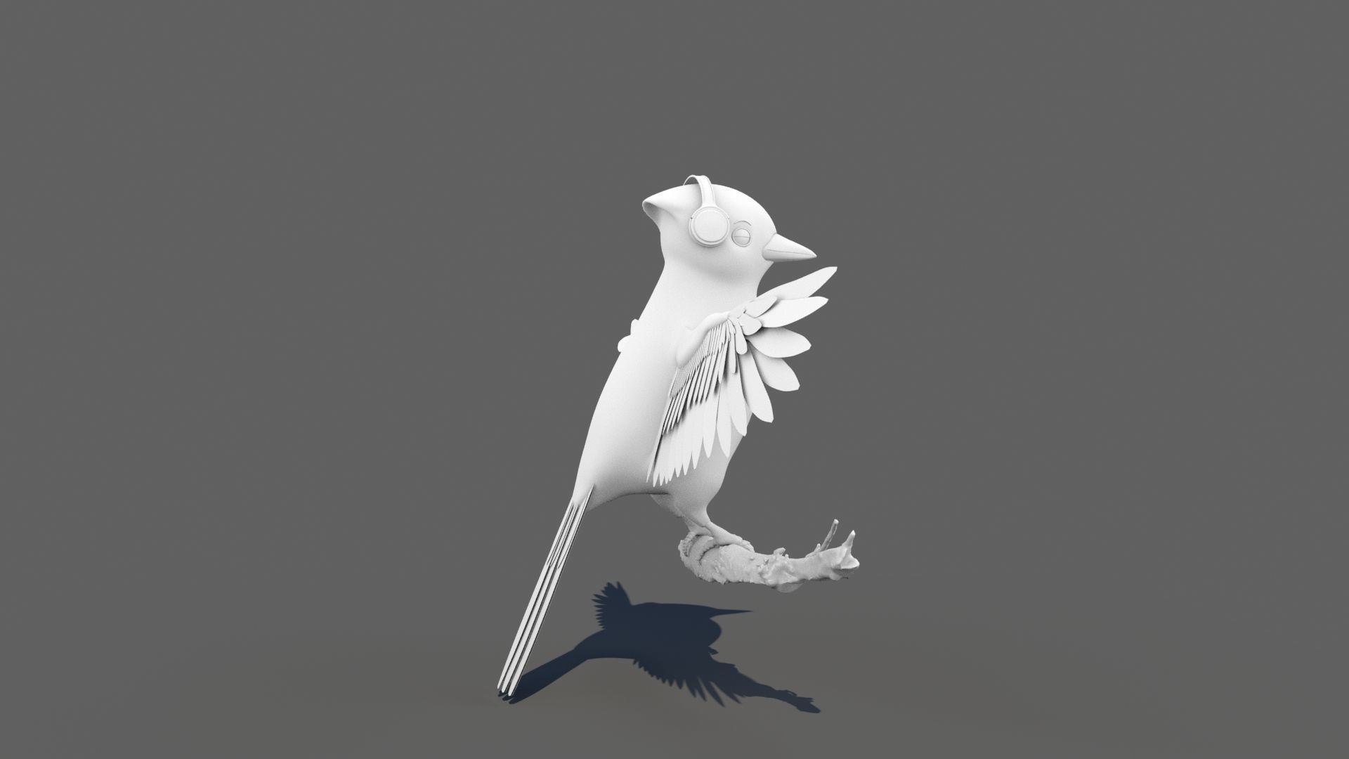 Bird Rigged Low-poly 3D model_6