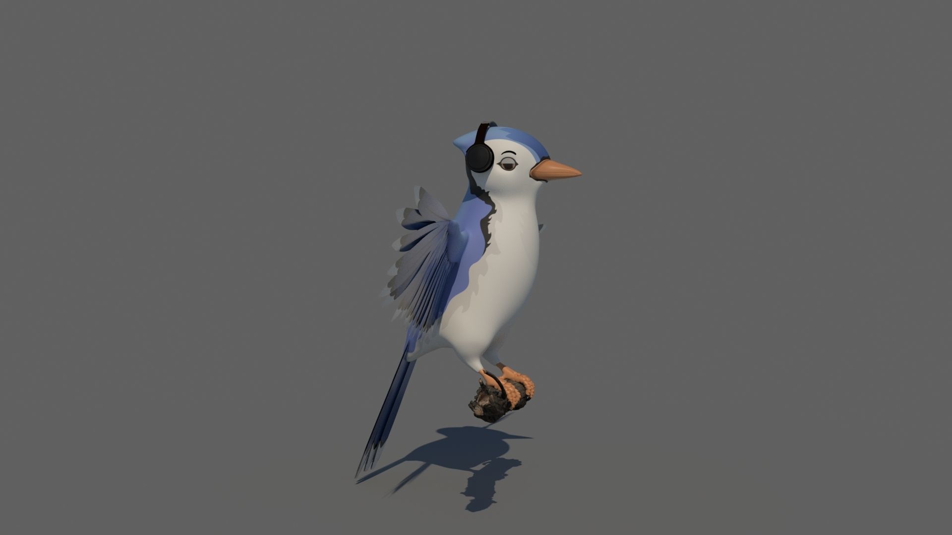 Bird Rigged Low-poly 3D model_12