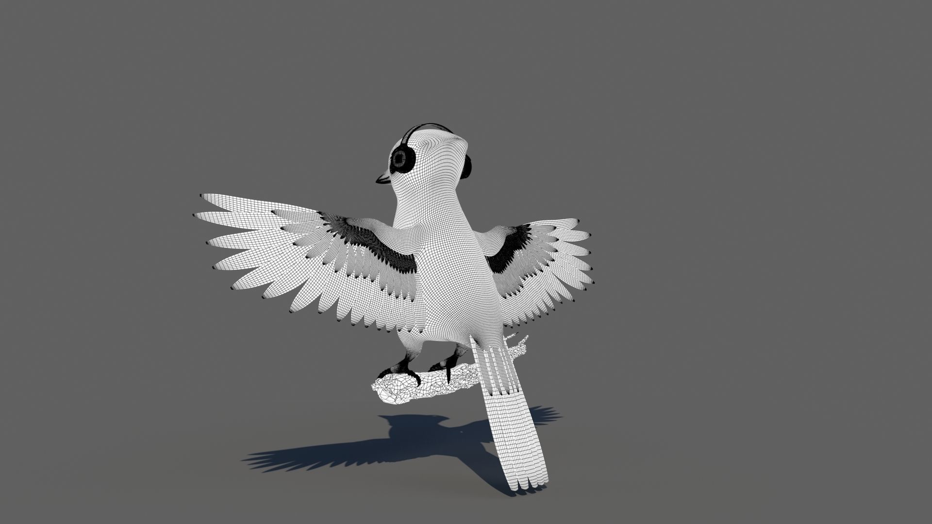 Bird Rigged Low-poly 3D model_13