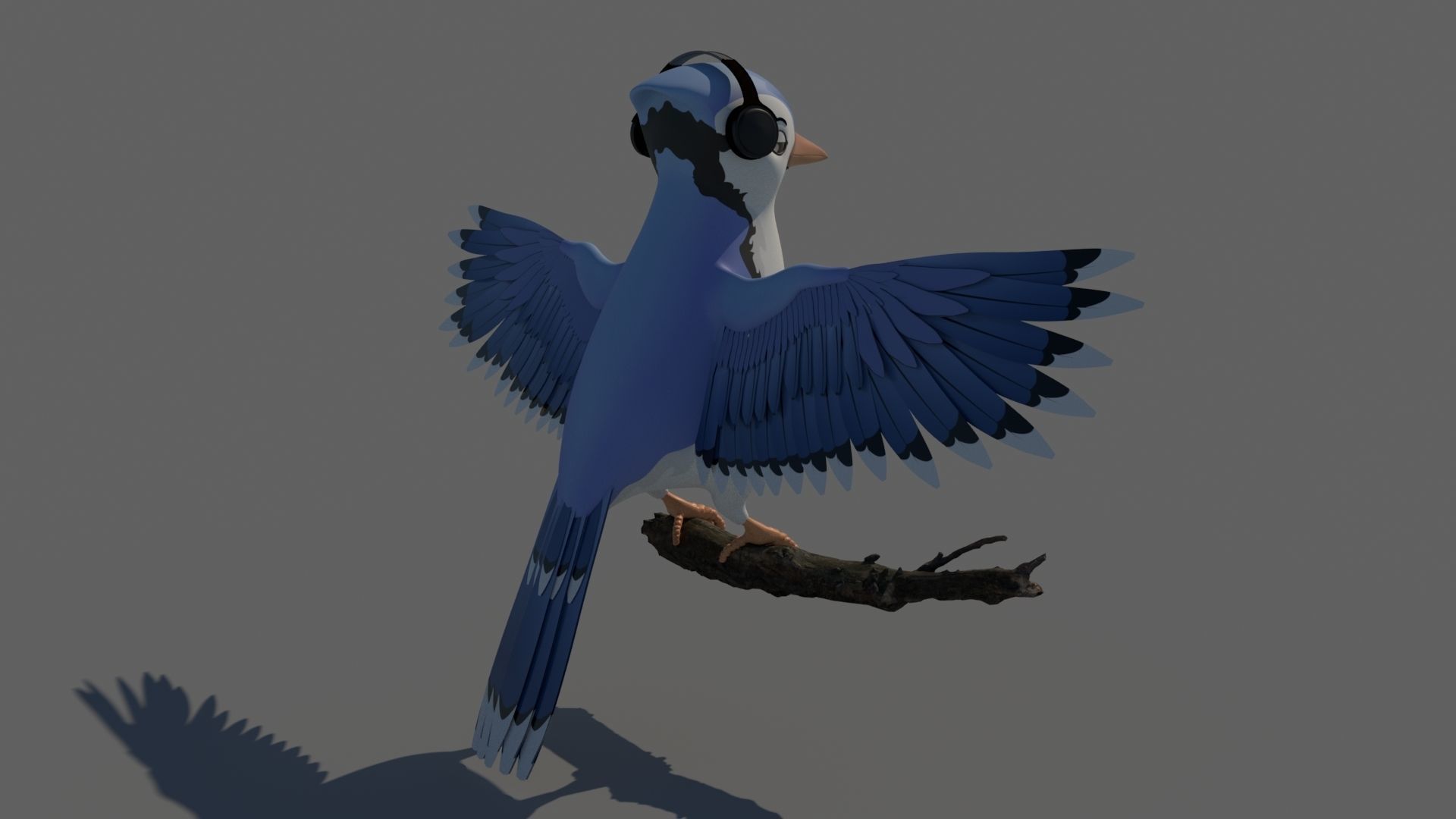 Bird Rigged Low-poly 3D model_16
