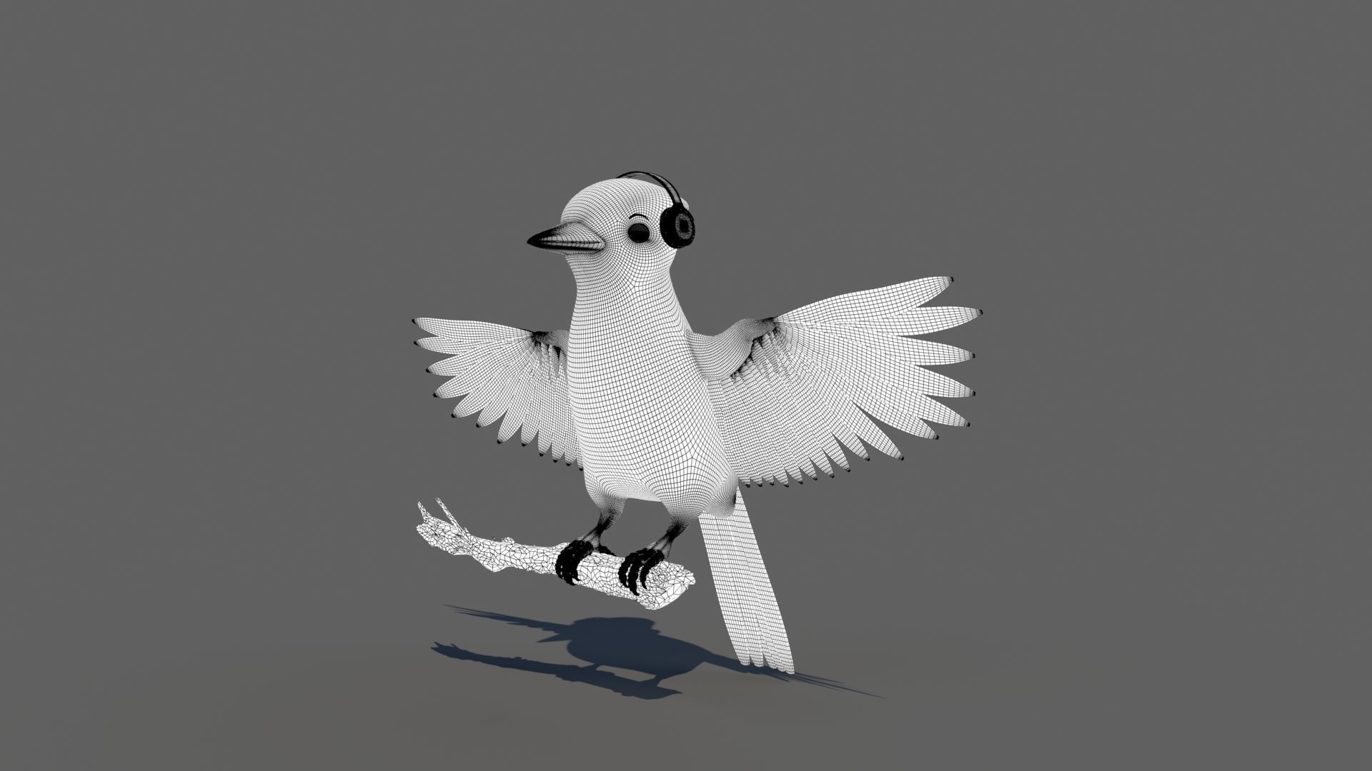 Bird Rigged Low-poly 3D model_15