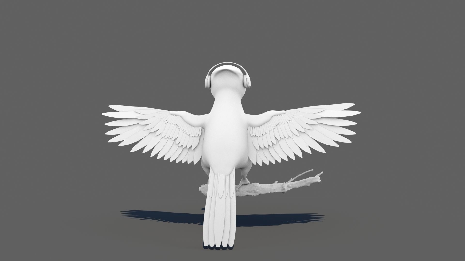Bird Rigged Low-poly 3D model_8
