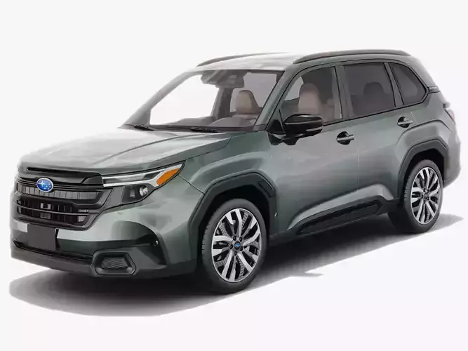 Subaru Forester 2025 with interior 3D model