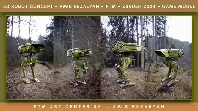 Wall-E robot concept PTM - Amir Rezaeyan 3D model
