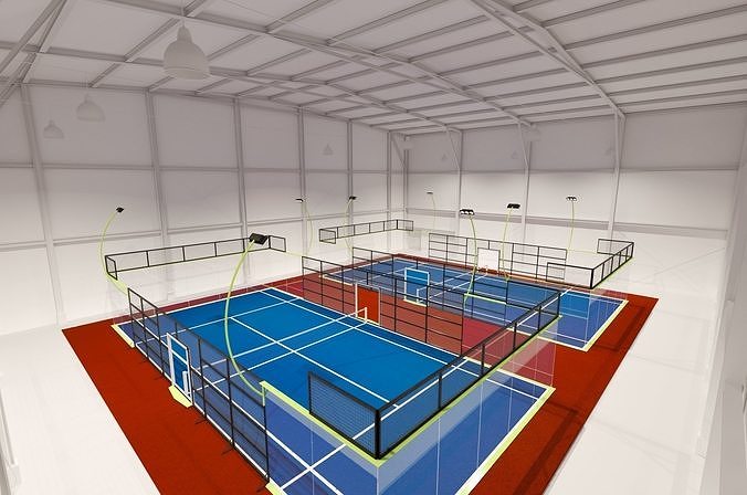 Padel Courts 3D model