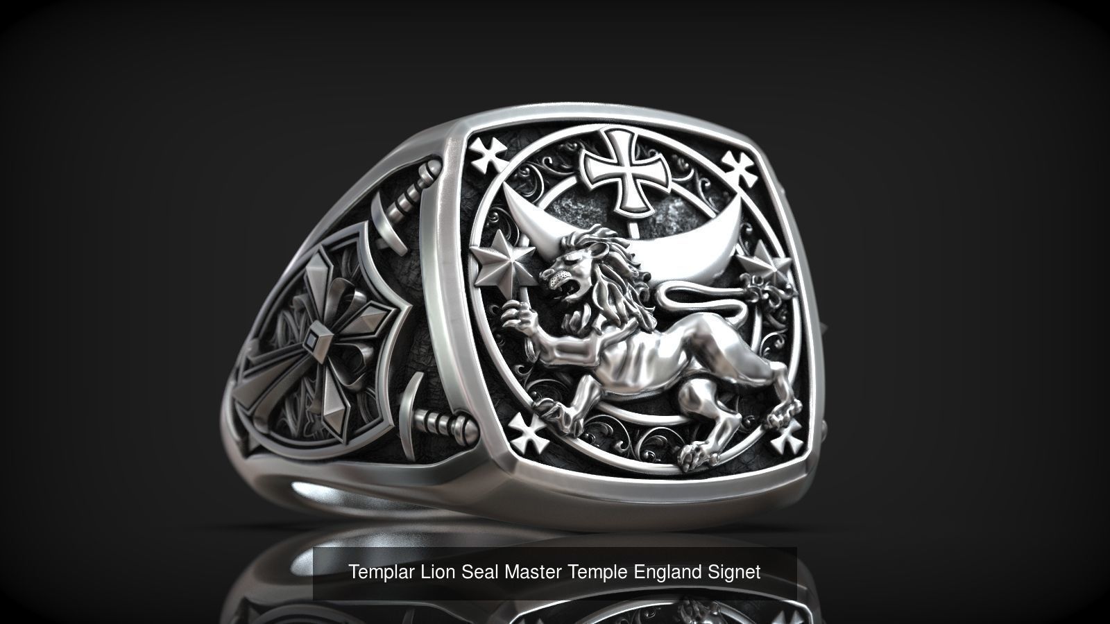 Crusader Cross Knight Medieval Gothic Signet Collection _3